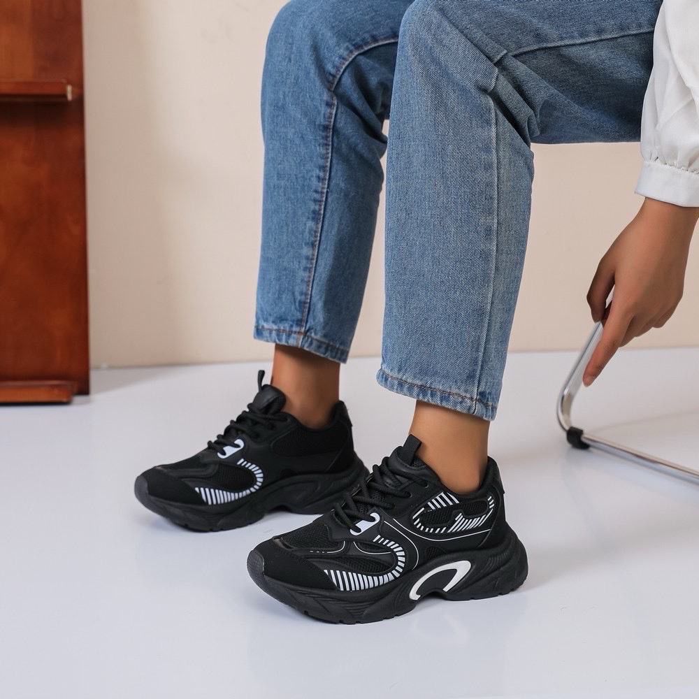 Chunky Sneakers – Unisex Fashion Sports Shoes -Black