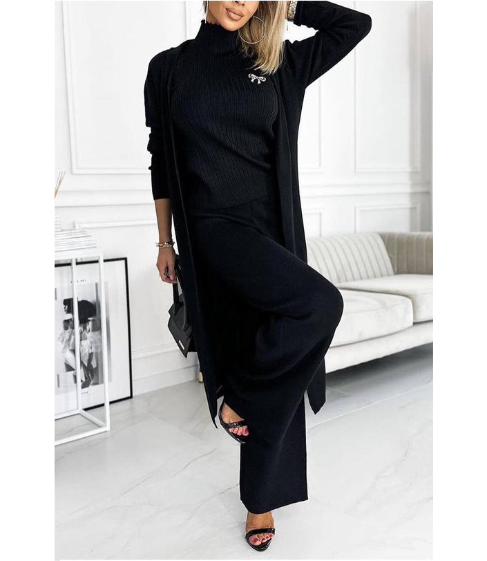 Three-Piece Complete Suit Set -Black