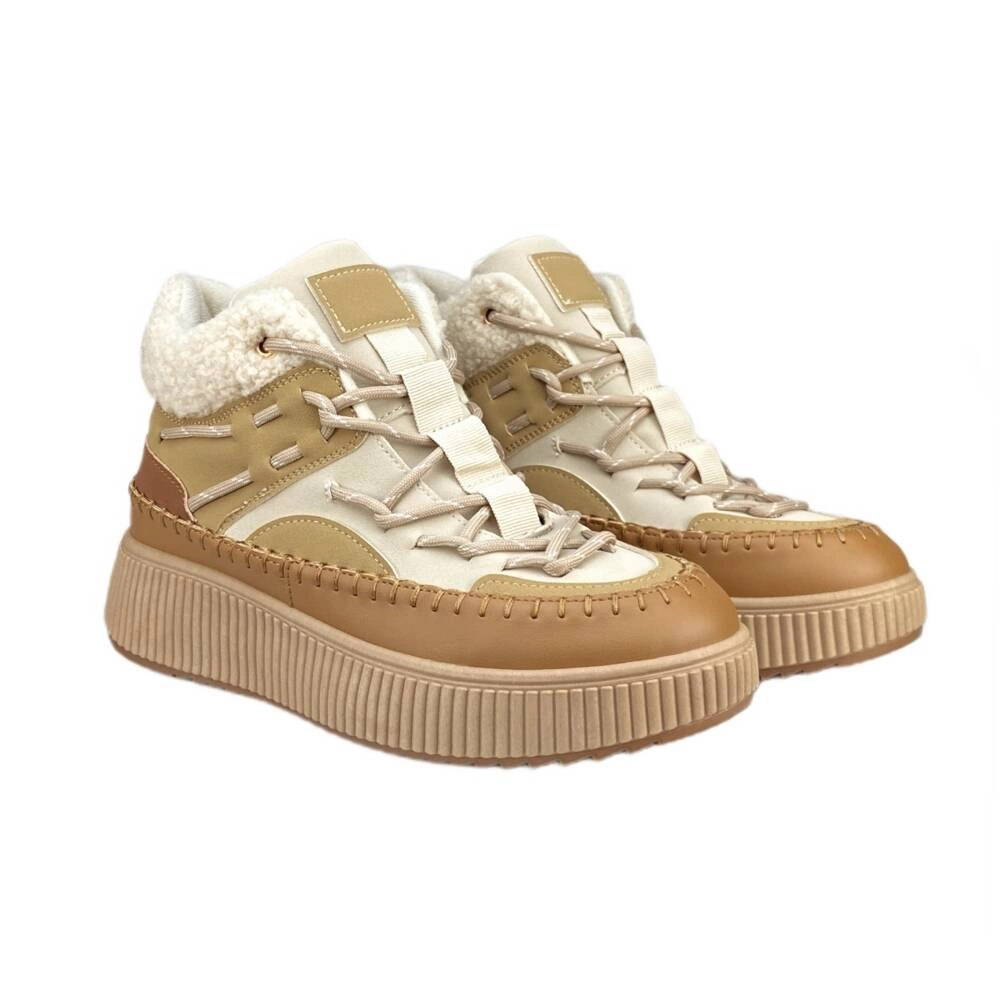 High-Top Winter Sneakers with Faux Fur Lining