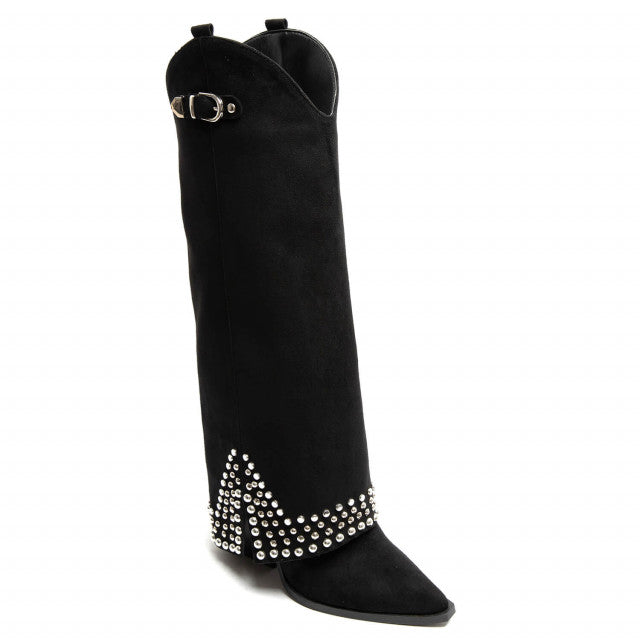 Studded knee high boots clearance