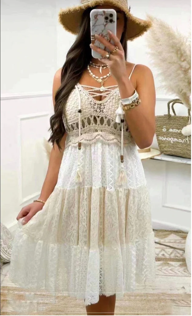 Crochet and Lace Dress