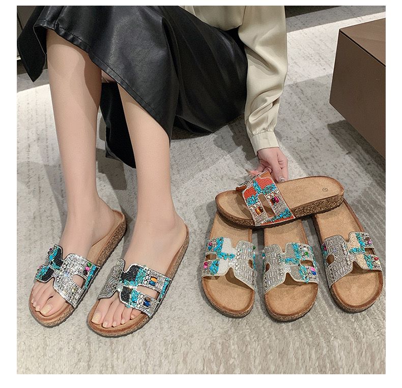 Bohemian Rhinestone Slip-On