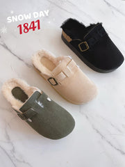 Fluffy Clogs -Beige
