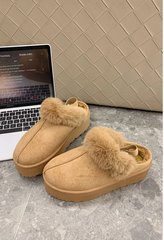 Fur-Lined Boots -Camel