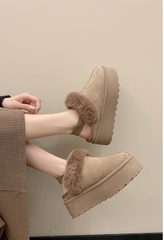 Fur-Lined Boots -Taupe