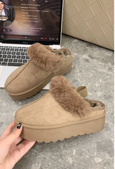 Fur-Lined Boots -Taupe