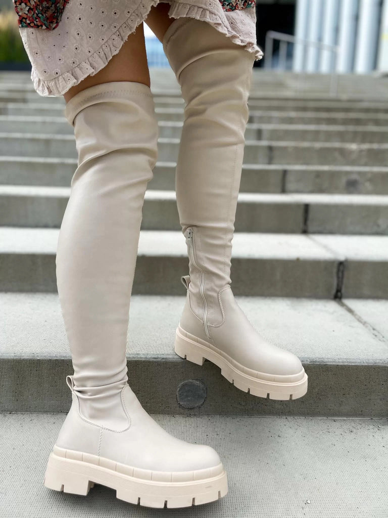 Boots over the knees -Nude
