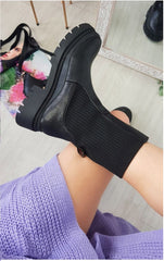 Chunky Ankle Boots -Black
