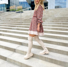 Boots over the knees -Nude