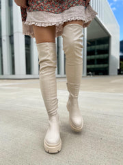 Boots over the knees -Nude