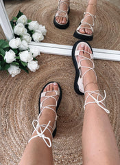 Flatform Sandals -Nude
