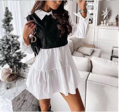BLACK TEXTURE DRESS