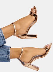 Rose Gold heeled sandal