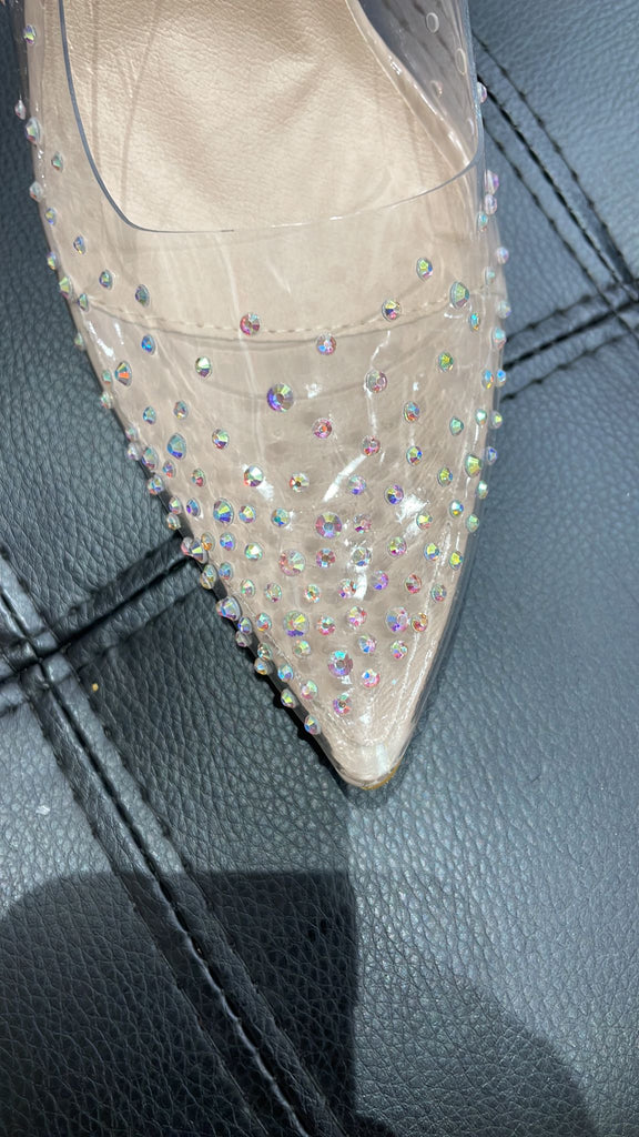 Diamante Heels -Silver