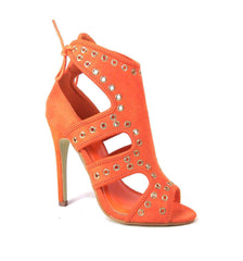 Detail Caged Shoe Boot -Orange