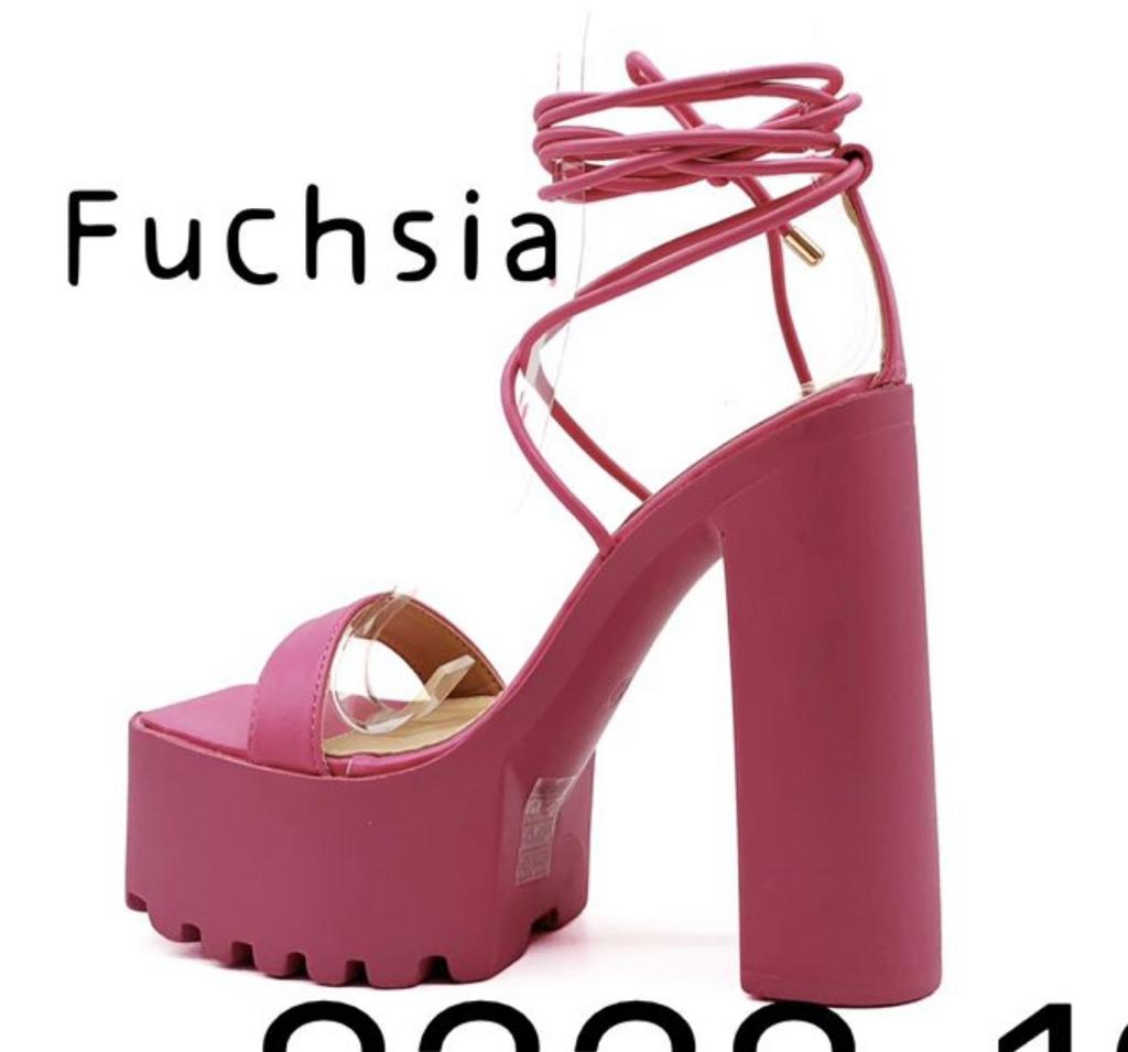 Platform Ankle Heel -Fuchsia