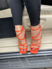 Strap Heel -Orange
