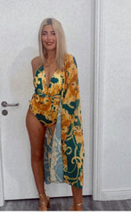 Bodysuit - Bathing Suit Cover-up Set -Green