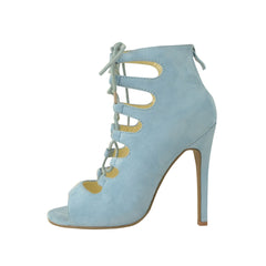 SUEDE LACE UP STRAPPY GLADIATOR STILETTO